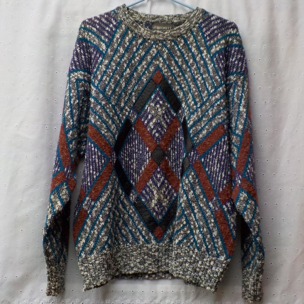 JT Beckett Geometric Men's Sweater EUC
